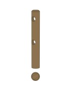Poteau intermédiaire 2 lisses pour barrière en bois