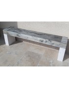 Banc en bois harmonie Noir et Blanc
