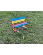 Banc en Bois pour enfant multicolore
