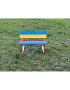 Banc en Bois pour enfant multicolore