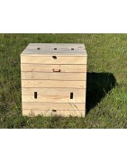 Composteur en bois d'une capacité de 400l