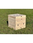 Composteur en bois d'une capacité de 400l
