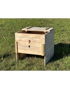 Composteur en bois d'une capacité de 400l