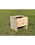 Composteur en bois d'une capacité de 400l