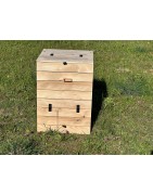 Composteur en bois d'une capacité de 200l