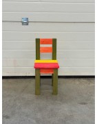 Chaise enfant en bois multicolore