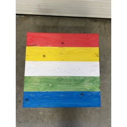 Dessus de la Table enfant en bois multicolore