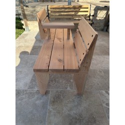 Banc confident en bois naturel