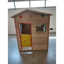 Cabane enfant en bois naturel