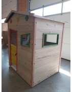 Cabane enfant en bois naturel