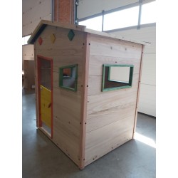 Cabane enfant en bois naturel