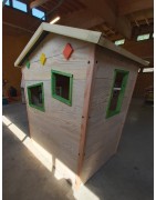 Cabane enfant en bois naturel