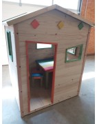 Cabane enfant en bois naturel