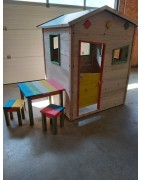 Cabane enfant en bois naturel
