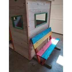 Cabane enfant en bois naturel