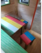 Cabane enfant en bois naturel