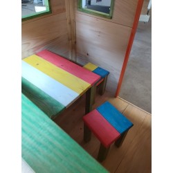 Cabane enfant en bois naturel