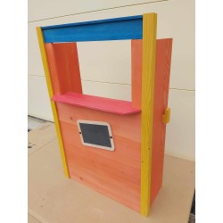 Théâtre pliable en bois multicolore de 3/4 face