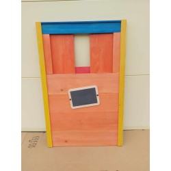 Théâtre pliable en bois multicolore replier de face