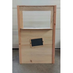 Théâtre pliable en bois naturel de face