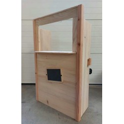 Théâtre pliable en bois naturel de 3/4 face