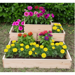 Carrée Potager Modulable en Bois (2 modules)