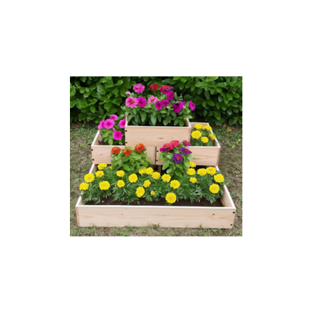 Carrée Potager Modulable en Bois (2 modules)