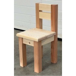 Chaise pour enfant en bois naturel- fabrication artisanale Francaise