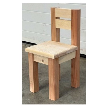 Chaise pour enfant en bois naturel- fabrication artisanale Francaise