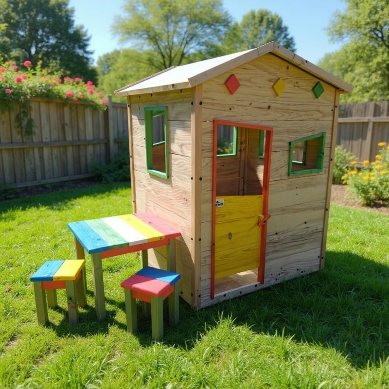 Cabane en bois pour enfant