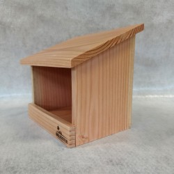 Mangeoire à oiseaux en bois naturel – Modèle ouvert pour graines