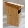 Nichoir à oiseaux en bois naturel rouge -gorge avec porte – Abri de nidification extérieur