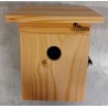 Nichoir pour mésanges en bois naturel avec porte – Abri de nidification