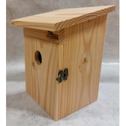 Nichoir pour mésanges en bois naturel avec porte – Abri de nidification