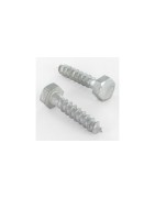 Lot x4 Tirefonds 8X60 Forte tenue à la corrosion Acier galvanisé à chaud