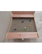 Bac à sable enfant en bois avec couvercle