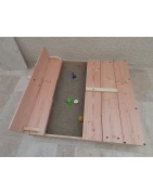 Bac à sable enfant en bois avec couvercle