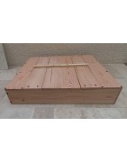 Bac à sable enfant en bois avec couvercle