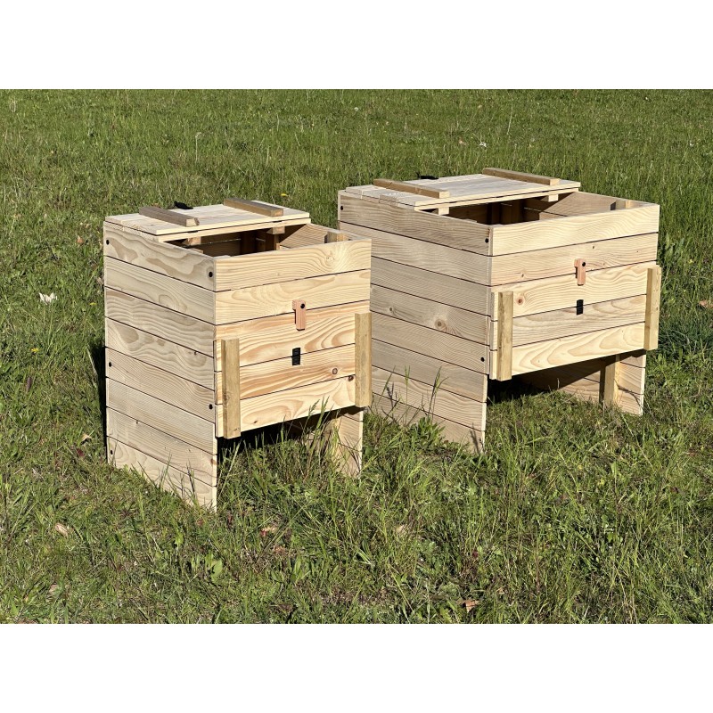 Composteur en bois naturel